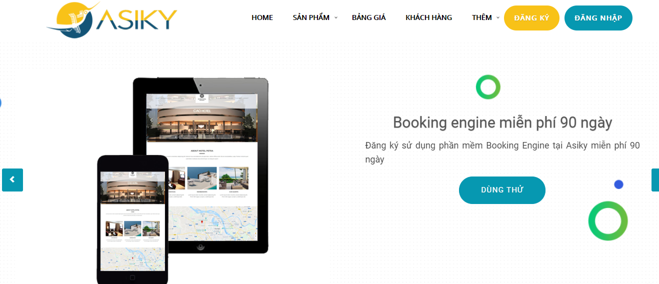 Thiết kế website khách sạn resort