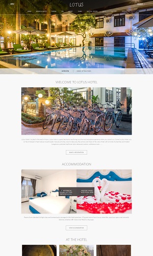 Mẫu thiết kế website khách sạn, resort