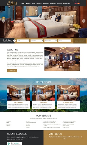 Mẫu thiết kế website khách sạn, resort