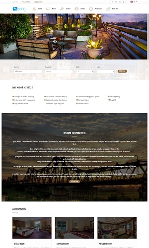 Mẫu thiết kế website khách sạn, resort