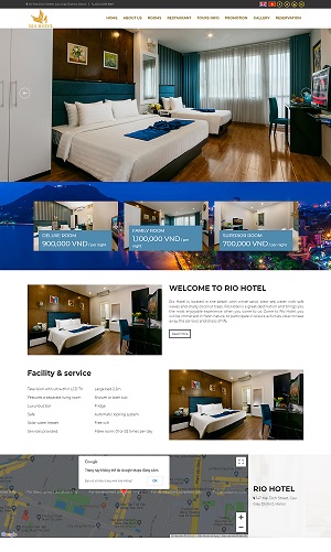 Mẫu thiết kế website khách sạn, resort