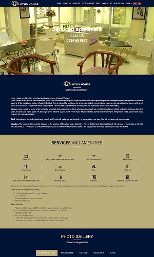 Mẫu thiết kế website khách sạn, resort