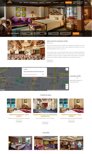 Mẫu thiết kế website khách sạn, resort