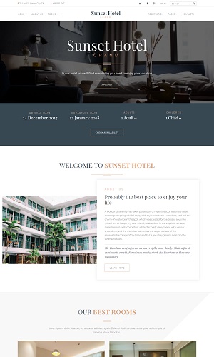 Mẫu thiết kế website khách sạn, resort