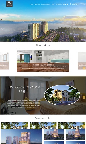 Mẫu thiết kế website khách sạn, resort