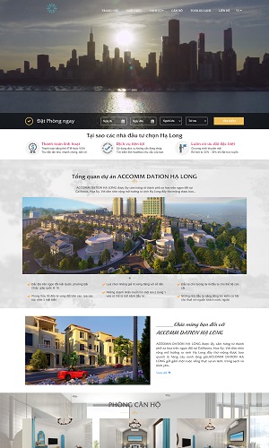 Mẫu thiết kế website khách sạn, resort