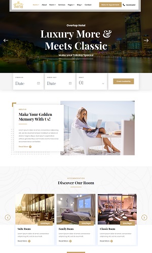 Mẫu thiết kế website khách sạn, resort