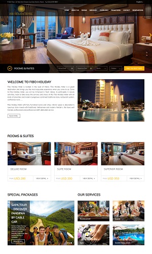 Mẫu thiết kế website khách sạn, resort