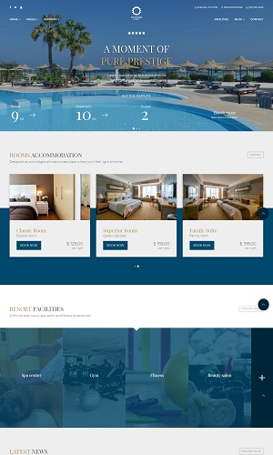 Mẫu thiết kế website khách sạn, resort