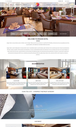 Mẫu thiết kế website khách sạn, resort