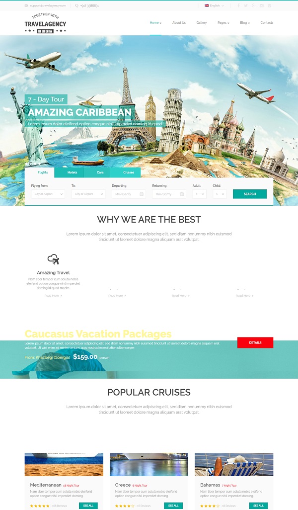 Mẫu website du thuyền