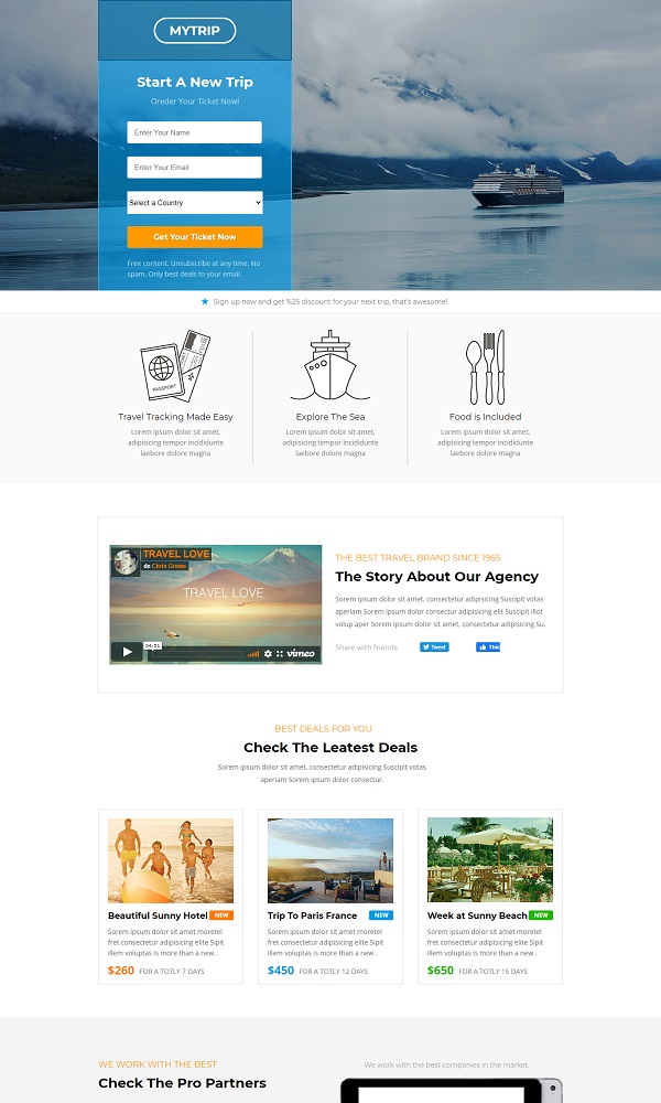 Mẫu website du thuyền
