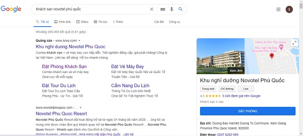 Đăng ký Google Map cho khách sạn