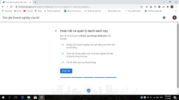Đăng ký Google Map cho khách sạn
