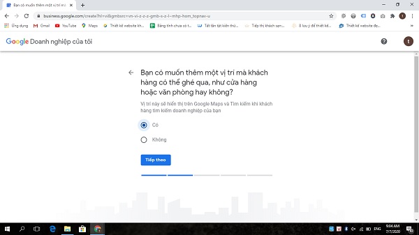 Đăng ký Google Map cho khách sạn