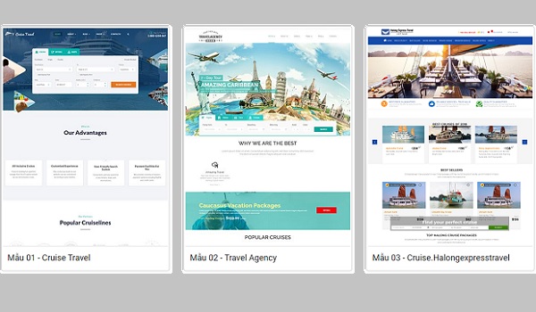 Thiết kế website du thuyền