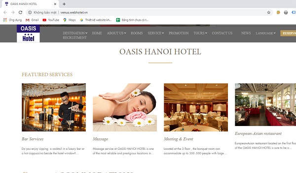 Thiết kế website khách sạn